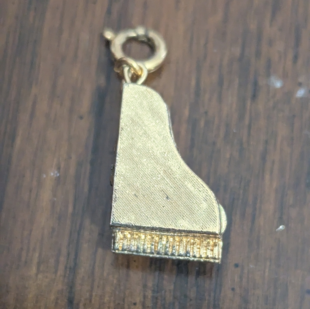 Vintage Monet Gold Piano Charm